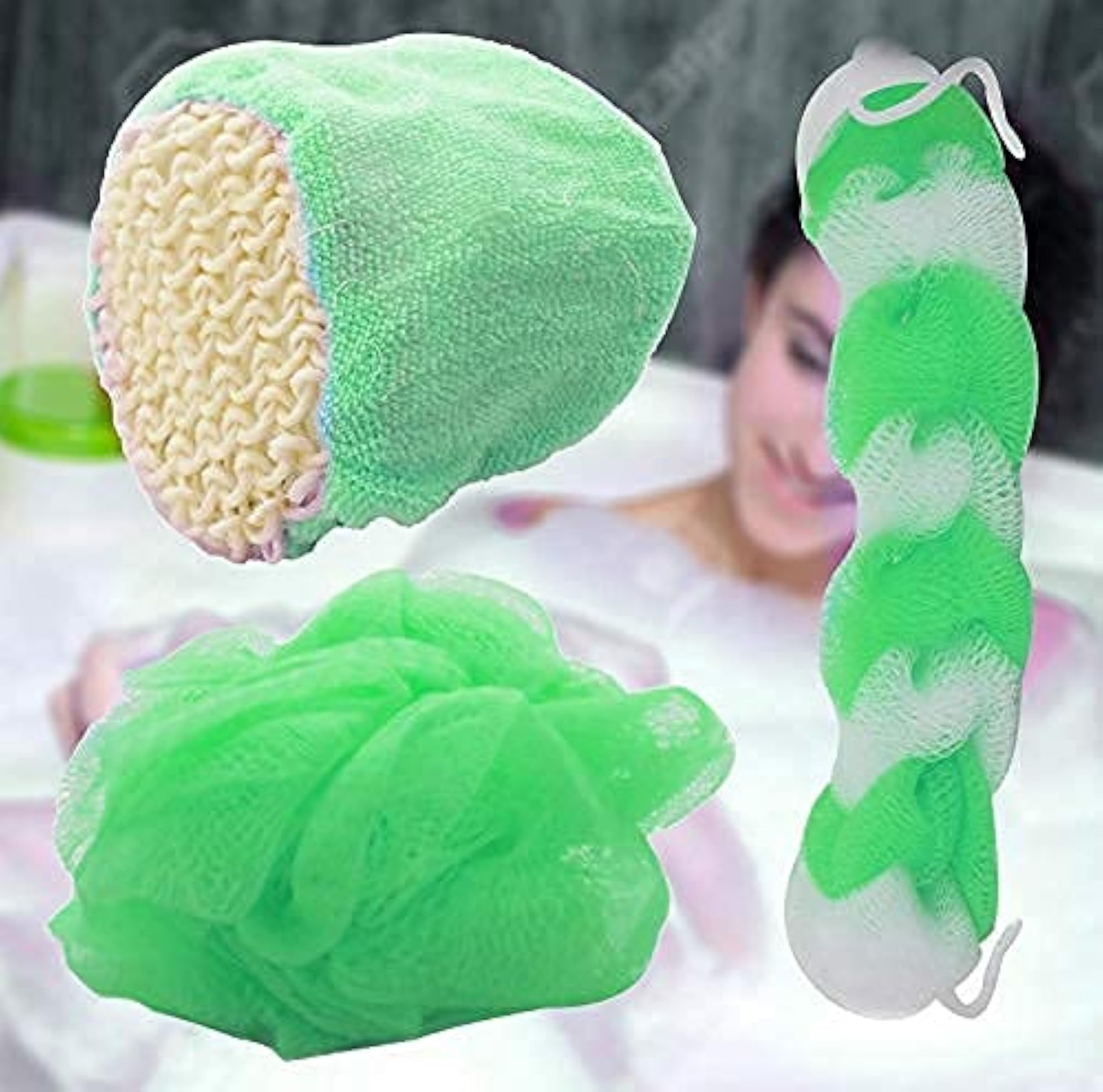 Shower Sponge for Women and Men, Bathing and Kitchen Use